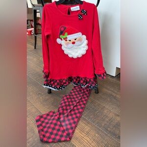 Emily Rose Santa black and red outfit
